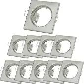 Sweet Led 10x Einbaustrahler eckig chrom geb. GU10 Einbauspot Deckenspot 230V