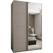 MEBLE KRYSPOL LUX 3 Schrank - 245,5x150x64cm - Kaschmir, Kaschmir, Silber