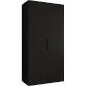 MEBLE KRYSPOL , Kleiderschrank, Schrank 100 cmx202x52, Schwarz, Schwarz