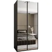 MEBLE KRYSPOL LUX 2 Schrank - 245,5x120x64cm - Schwarz, Schwarz, Schwarz