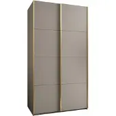 MEBLE KRYSPOL LUX 1 Kleiderschrank - 245,5x130x64cm - Kaschmir, Kaschmir, Gold