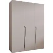 MEBLE KRYSPOL Schrank 150x202x52 cm mit Kleiderstange, 3xTür, PIANO, Kaschmir, Griff Kaschmir