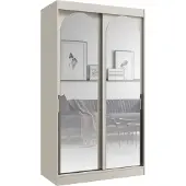 PAWS MÖBEL Kaschmir Schiebeschrank 120x215x65 MONIDO mit Spiegeln modern funktionell, Schlafzimmerschrank, Kabinett