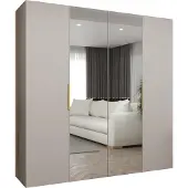 MEBLE KRYSPOL , Kleiderschrank, Schrank 200 cmx202x52, Kaschmir, Gold