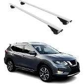 Omac Dachträger Grundtäger für Nissan X-Trail 2013-2021 75kg Metall Silber 2 tlg