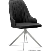 58 aufm Kessel Esszimmerstuhl (6er-Set) Dorrit 52x91x60 Edelstahl/Anthrazit