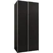 MEBLE KRYSPOL LUX 1 Kleiderschrank - 245,5x110x64cm - Schwarz, Schwarz, Silber