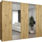 MEBLE KRYSPOL , Kleiderschrank, Schrank 250 cmx202x52, Artisan Eiche, Kaschmir