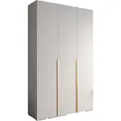 MEBLE KRYSPOL Inova 1 Schrank - 236,7x150x47cm - Weiß Weiß Gold
