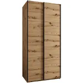 MEBLE KRYSPOL LUX 1 Kleiderschrank - 245,5x100x64cm - Artisan, Artisan, Schwarz