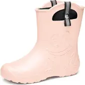 Ladeheid Damen federleichte EVA Gummistiefel Regenschuhe gefüttert LA-CA-FrogWom265 (Puderrosa, 40/41)