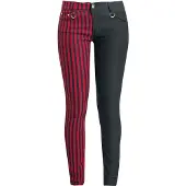 Banned Alternative Stoffhose Damen Punk Trousers schwarz/rot W26L32