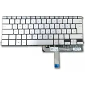 Bucom Tastatur für Asus ZenBook 3 Deluxe UX490 UX490CA UX490UA silber mit Backlight