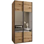 MEBLE KRYSPOL LUX 4 Schrank - 245,5x110x64cm - Artisan, Artisan, Schwarz