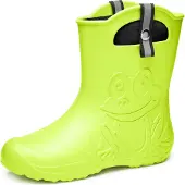 Ladeheid Damen federleichte EVA Gummistiefel Regenschuhe gefüttert LA-CA-FrogWom265 (Limone, 40/41)