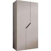 MEBLE KRYSPOL Schrank 100x202x52 cm mit Kleiderstange, 2xTür, ANDREW, Kaschmir, Griff Schwarz