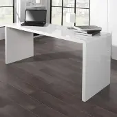Cagü : Design Schreibtisch [SOHO] Weiß Hochglanz 160cm x 60cm