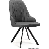 58 aufm Kessel Esszimmerstuhl (8er-Set) Deina 52x91x60 Schwarz/Grau