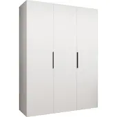 MEBLE KRYSPOL , Kleiderschrank, Schrank 150 cmx202x52, Weiß, Schwarz