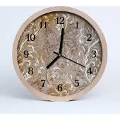 Tulup Holzuhr 30fi cm wanduhr - Muster Blumen Blumen