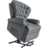 Abc HOME | Sessel | grau | Polyurethan | Fernbedienung | elektrisch | Massage | Aufstehfunktion | Liegefunktion
