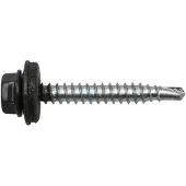 Swg Bohrschraube Sechskantkopf mit Dichtscheibe grau 4,8 x 35 -100 Stück