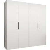 MEBLE KRYSPOL , Kleiderschrank, Schrank 200 cmx202x52, Weiß, Schwarz