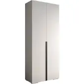 MEBLE KRYSPOL Inova 1 Schrank - 236,7x100x47cm - Weiß Weiß Schwarz