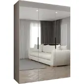 MEBLE KRYSPOL , Kleiderschrank, Schrank 150 cmx202x52, Kaschmir, Schwarz