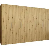 MEBLE KRYSPOL , Kleiderschrank, Schrank 300 cmx202x52, Artisan Eiche, Kaschmir