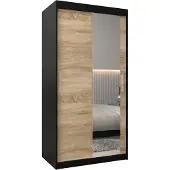 MEBLE KRYSPOL Kleiderschrank, Schiebetürenschrank Schlafzimmer, Schrank mit Spiegel TOKYO 2 100 cm