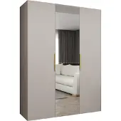 MEBLE KRYSPOL , Kleiderschrank, Schrank 150 cmx202x52, Kaschmir, Gold