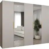 MEBLE KRYSPOL , Kleiderschrank, Schrank 250 cmx202x52, Kaschmir, Gold
