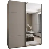 MEBLE KRYSPOL LUX 3 Schrank - 245,5x190x64cm - Kaschmir, Kaschmir, Schwarz