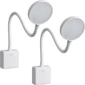 SEBSON 2x LED Steckdosenlampe dimmbar weiß, Steckerlampe 4W flexibel Leselampe Leuchte