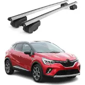 Omac Dachträger Gepäckträger für Renault Captur 2020-2023 ABE Aluminium Grau 2x