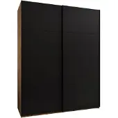 MEBLE KRYSPOL LUX 1 Kleiderschrank - 245,5x200x64cm - Artisan, Schwarz, Schwarz