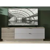 Freiraum Wohnwand >Ina< (2-teilig) in Riva Eiche Nachbildung/Cashmere - 200x62x44 (BxHxT)