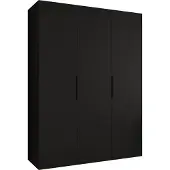 MEBLE KRYSPOL , Kleiderschrank, Schrank 150 cmx202x52, Schwarz, Schwarz