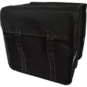 Aves-24 FAHRRADTASCHE ab 26 Zoll Satteltasche Gepäckträgetasche Doppelt 17. Duo - Schwarz