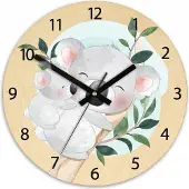 ModernClock KOALA Wanduhr für Kinderzimmer QUIET 30CM