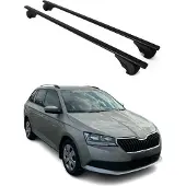 Omtec Dachträger Grundtäger für Skoda Fabia mk3 Kombi 2014-2021 75kg Metall Schwarz 2x