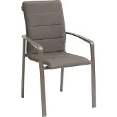 Hespéride Stapelbarer gartensessel "diese" mocha &amp praline aus epoxybehandeltem aluminium -