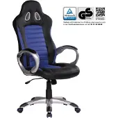 Fun-Möbel Drehstuhl Bürostuhl Chefsessel SPEED Blau / Schwarz