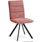 58 aufm Kessel Esszimmerstuhl drehbar (8er-Set) Devan 47x92x60 Schwarz/Rosewood