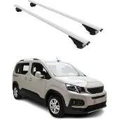 Omtec Dachträger Grundtäger für Peugeot Rifter 2018-2025 75kg Metall Silber 2 tlg