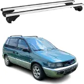 Omtec Dachträger für Mitsubishi Space Runner 1992-2002 Gepäckträger Aluminium Grau 2x