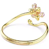 Swarovski Idyllia Armreif Verschiedene Schliffe Blume Mehrfarbig Goldlegierungsschicht