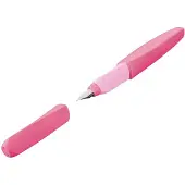 Pelikan Füllhalter (Patronenfüllsystem) Twist Füller für Rechts- und Linkshänder, Berry Pink, Feder