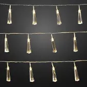 Hellum 24-tlg. LED-Lichterkette mit Kristallzapfen